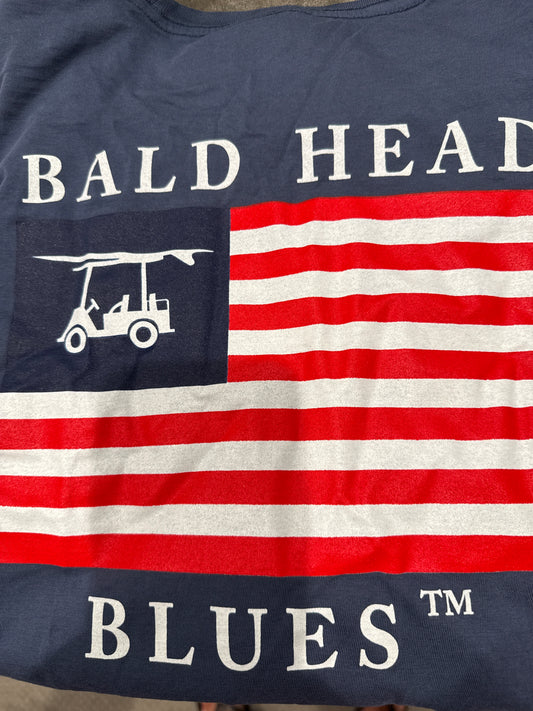 Island Tee - long Sleeve Flag - navy