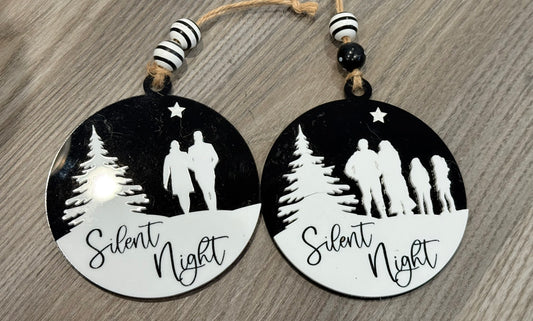 Silent Night Family Ornament