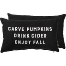 Carve Pumpkins Drink Cider Enjoy Fall Pillow-How Cute is That? Boutique