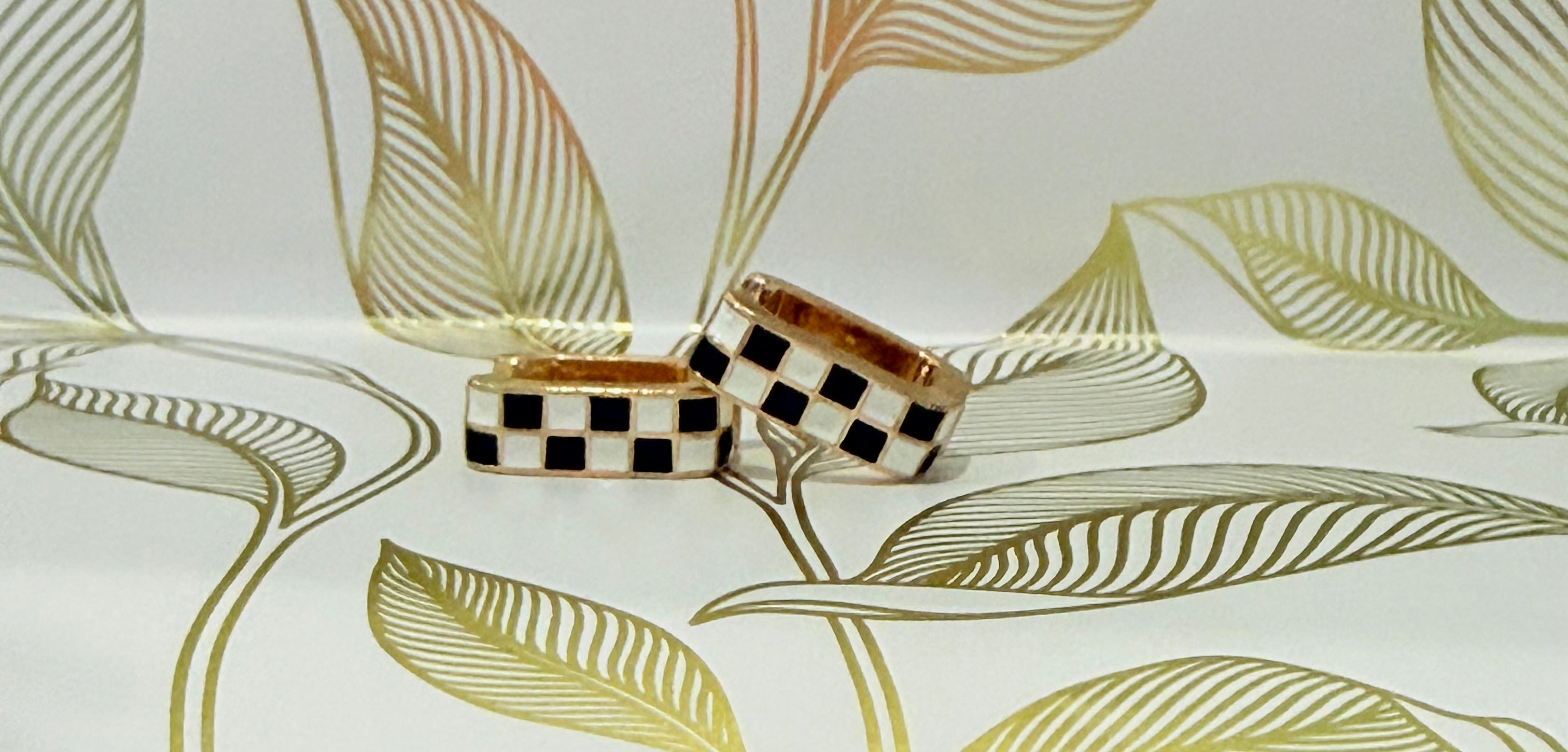 Black & White Checkered Square Hoops-How Cute is That? Boutique