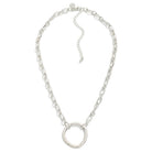 Short Chain Link Necklace Featuring Hammered Pendant-How Cute is That? Boutique