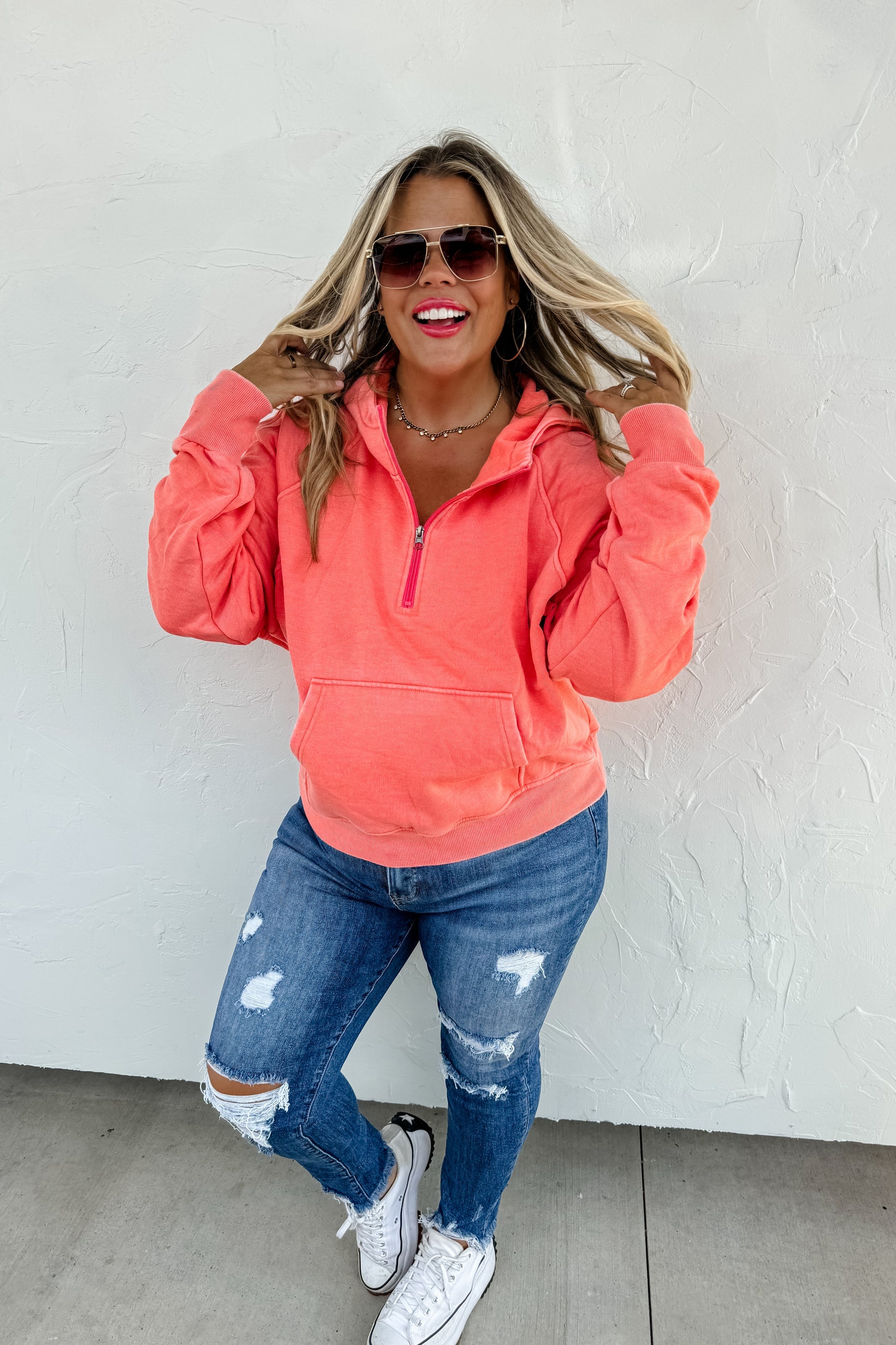 Easy Does It Pullover Hoodie Sweatshirt-How Cute is That? Boutique