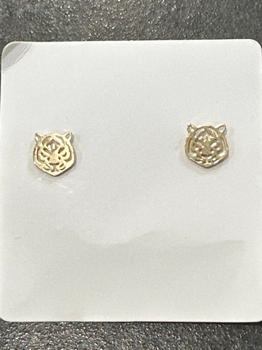 Bengal Tiger Gold Earrings