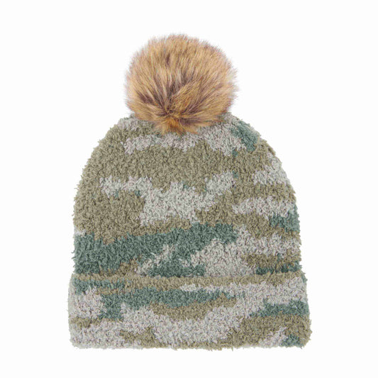 INFANT CAMO CHENILLE HAT - 6-18 MONTHS