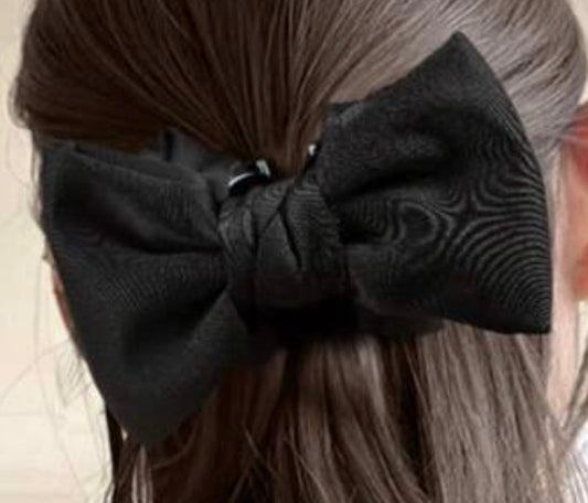Fabric Bow Hair Claw- small