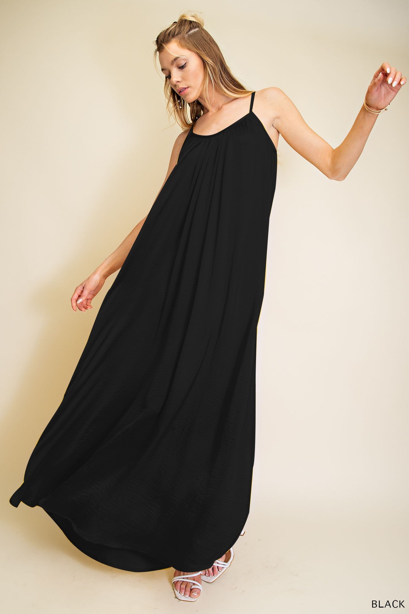 Sleeveless Long Dress in BLACK