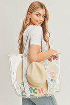 Aztec Strap Clear Tote Bag-How Cute is That? Boutique