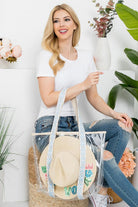 Aztec Strap Clear Tote Bag-How Cute is That? Boutique