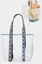 Aztec Strap Clear Tote Bag-How Cute is That? Boutique