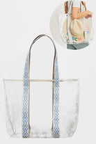 Aztec Strap Clear Tote Bag-How Cute is That? Boutique