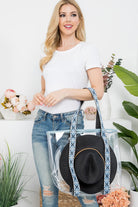 Aztec Strap Clear Tote Bag-How Cute is That? Boutique