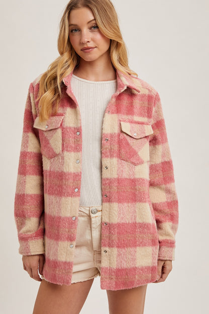 BRUSHED FLANNEL JACKET