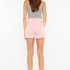Kan Can Pink Crossover Waist Jean shorts-How Cute is That? Boutique