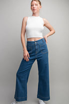 POCKET STRAIGHT LEG DENIM PANTS-How Cute is That? Boutique
