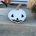Halloween WHITE Pumpkin Sherpa Pillow-How Cute is That? Boutique