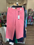 Judy Blue cropped jeans in Pink-How Cute is That? Boutique