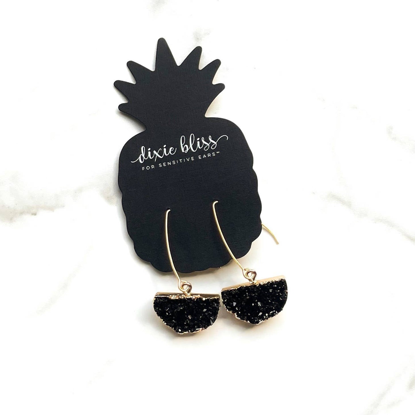 Steadfast in Black Earrings