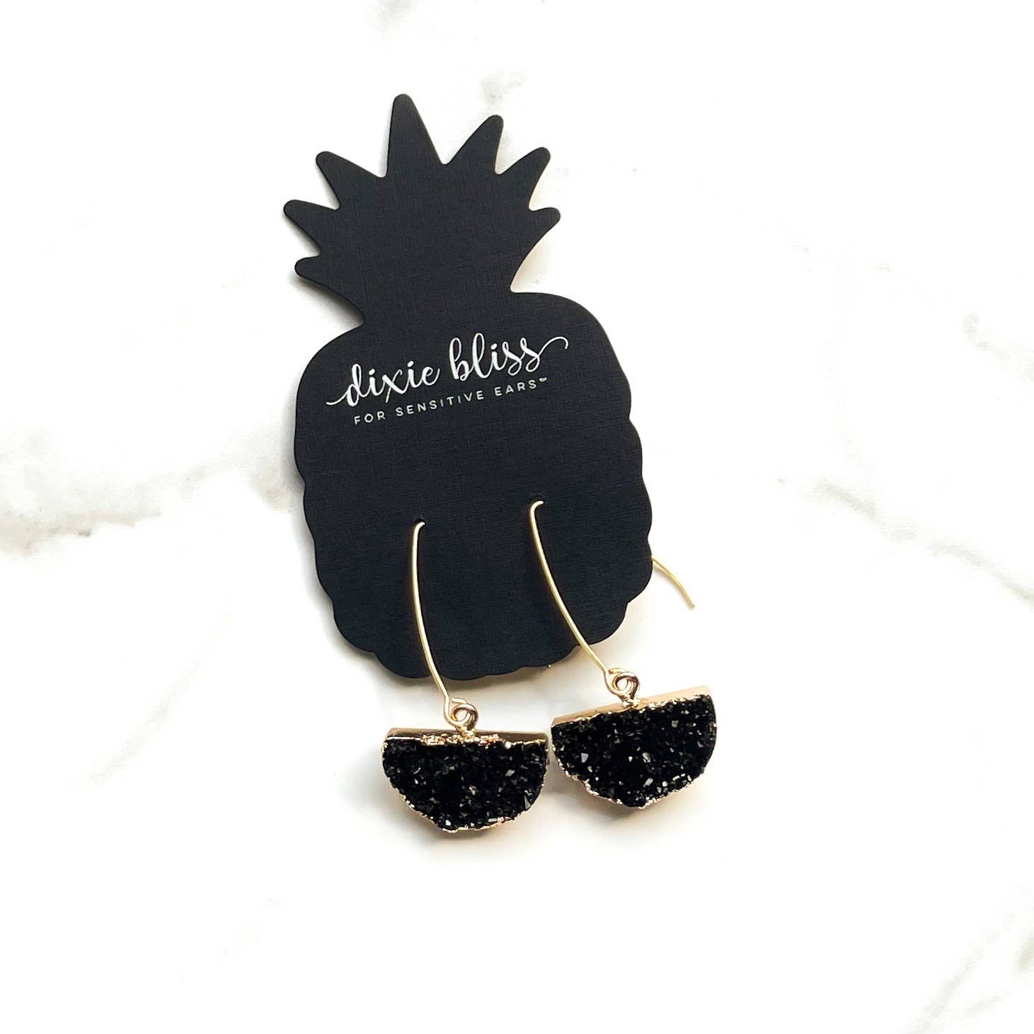 Steadfast in Black Earrings-How Cute is That? Boutique