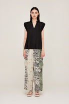 Ruffle Sleeve Satin Blouse-How Cute is That? Boutique