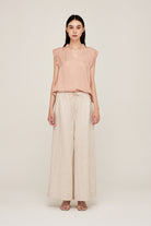 Ruffle Sleeve Satin Blouse-How Cute is That? Boutique