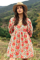Floral Print Mini Dress-How Cute is That? Boutique