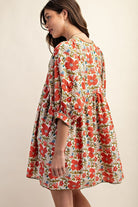 Floral Print Mini Dress-How Cute is That? Boutique