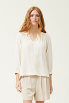 COTTON GAUZE RAW EDGE TOP-How Cute is That? Boutique