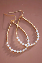 Beaded Drop Gold Earrings-How Cute is That? Boutique