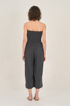 Tie Front Gauze Jumpsuit-How Cute is That? Boutique