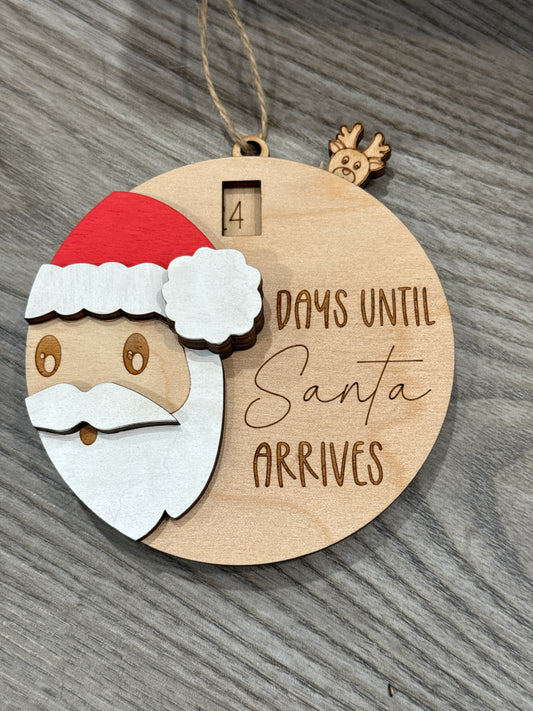 Countdown to Christmas Santa Ornament