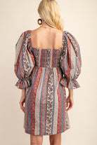 Smocked Bodice Mini Dress-How Cute is That? Boutique
