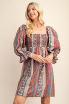 Smocked Bodice Mini Dress-How Cute is That? Boutique
