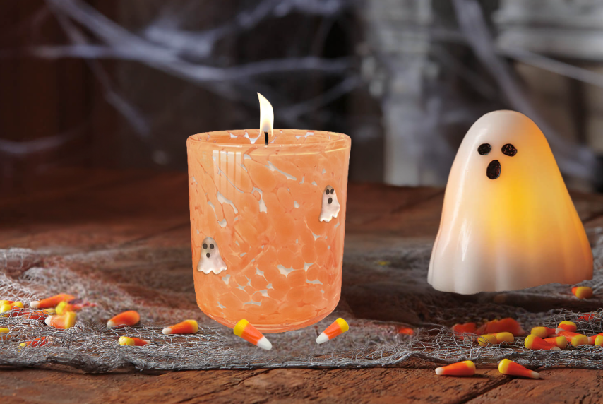 Candy Corn Ghost 12oz Icon Confetti Halloween Candle-How Cute is That? Boutique