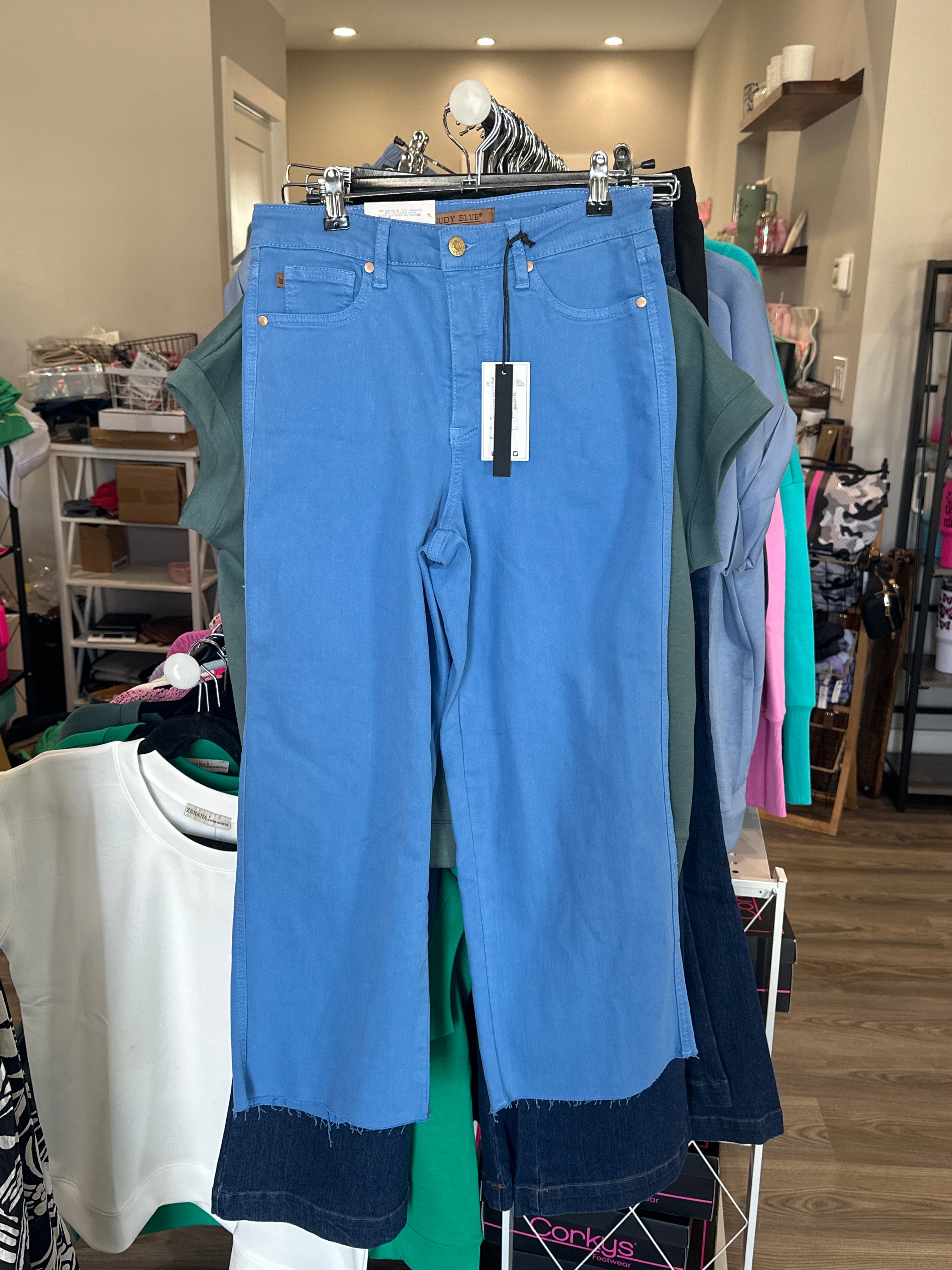 Judy Blue cropped jeans in Blue-How Cute is That? Boutique