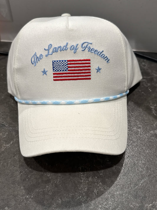 Embroidered Trucker Hat- Land of Freedom