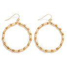 Circular Beaded Drop Earring with Wood Beads-How Cute is That? Boutique