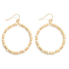 Circular Beaded Drop Earring with Wood Beads-How Cute is That? Boutique