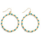 Circular Beaded Drop Earring with Wood Beads-How Cute is That? Boutique