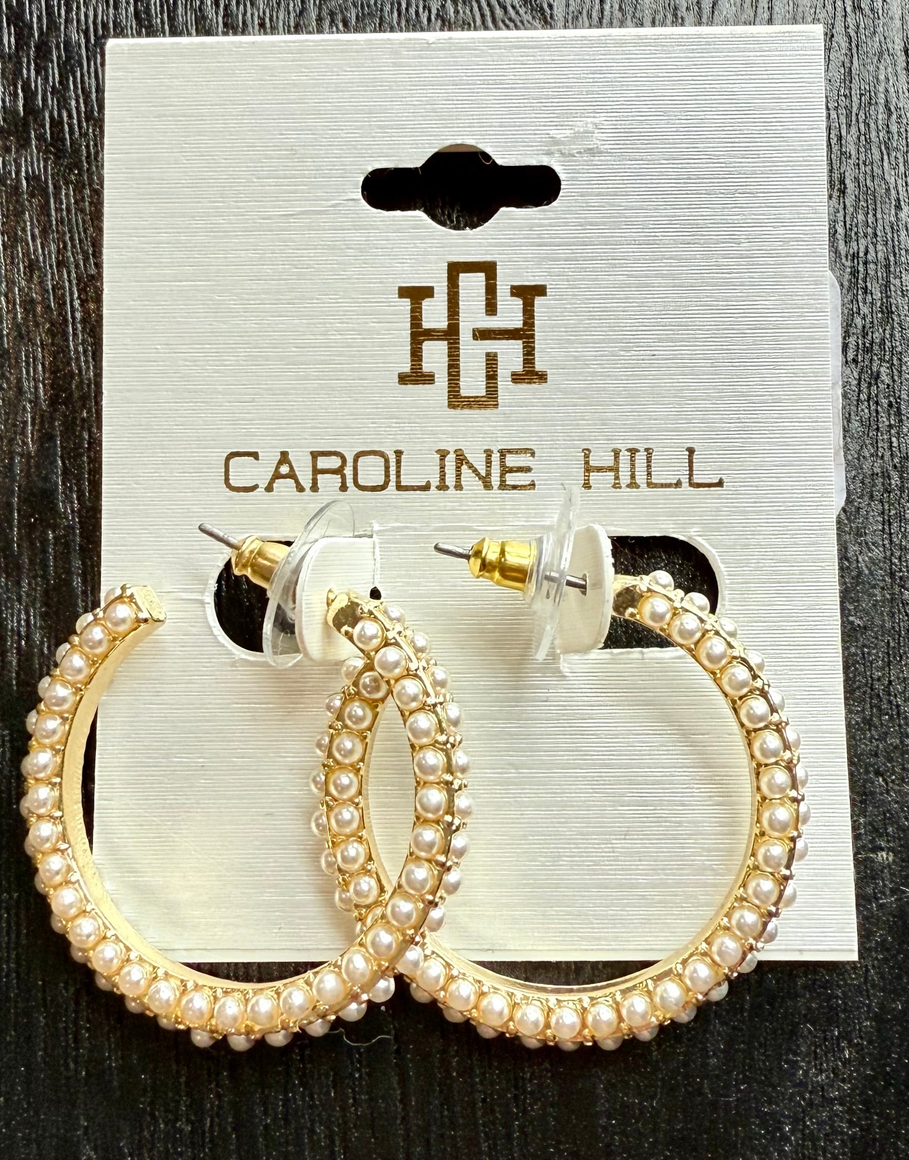 Pearl Hoop Earrings-How Cute is That? Boutique