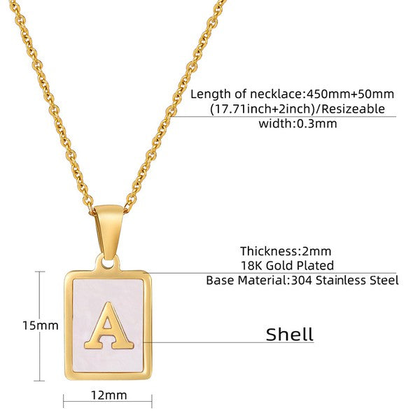 Initial Tag Necklace-How Cute is That? Boutique