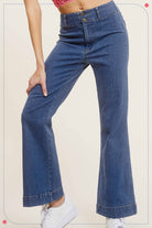 Soft washed High Waisted Wide Flare Pants-How Cute is That? Boutique