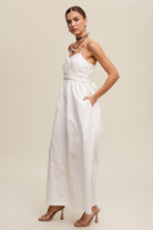 Wrap Around Wide Pant Jumpsuit-How Cute is That? Boutique