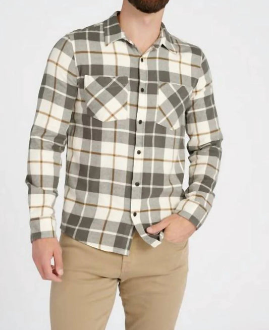 Xander BLACK AND OLIVE PLAID SHIRT- MEN'S COLLECTION