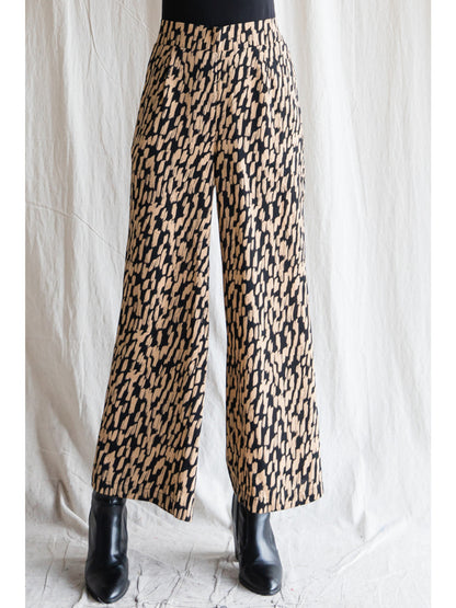 Cheetah Print  pants with flare leg