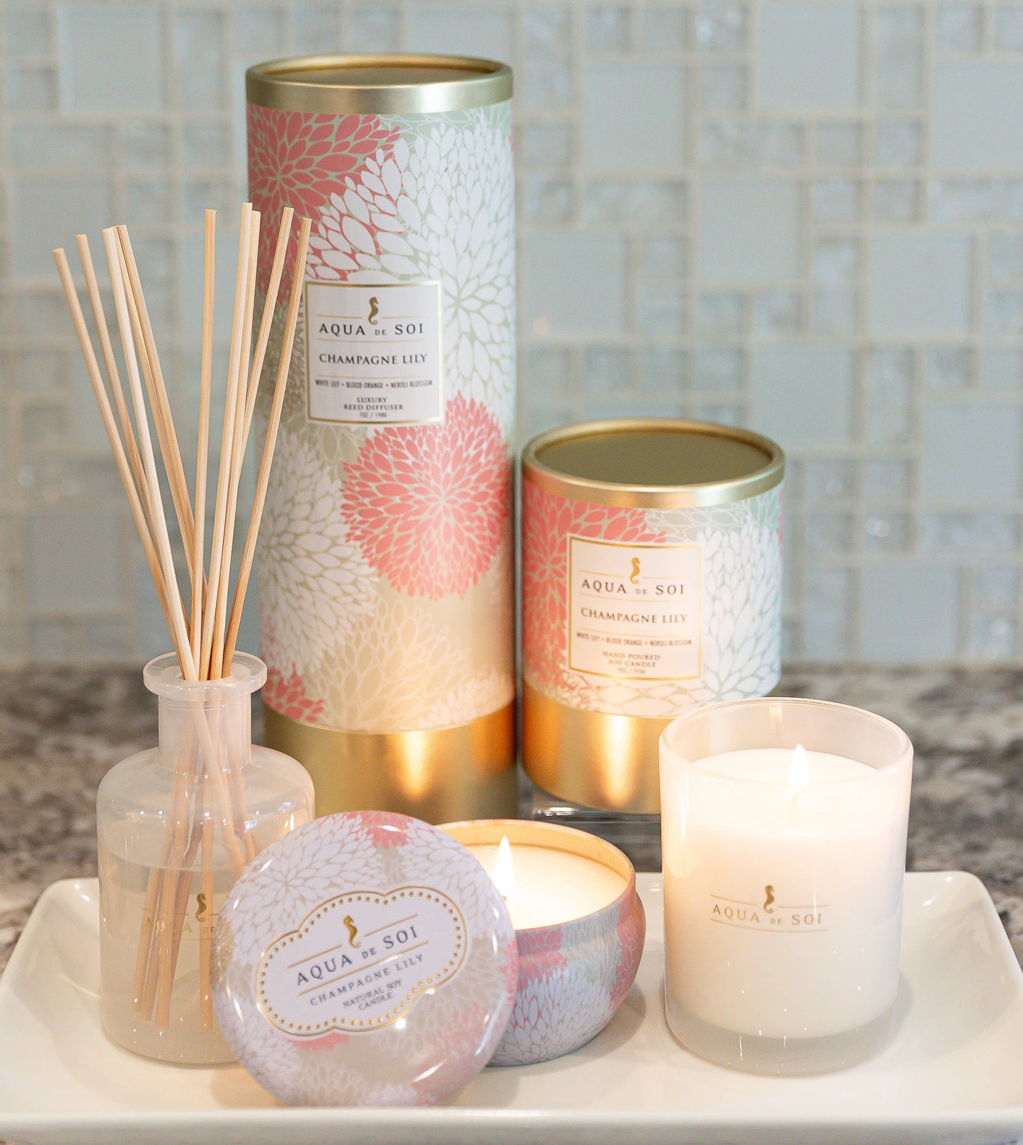 Champagne Lily 7oz Luxe Reed Diffuser