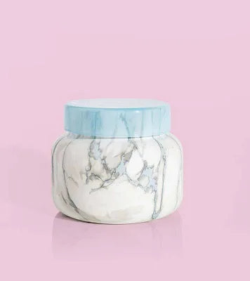Blue Jean Marble Glass Jar 19oz-How Cute is That? Boutique