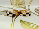 Black & White Checkered Small Hoops-How Cute is That? Boutique