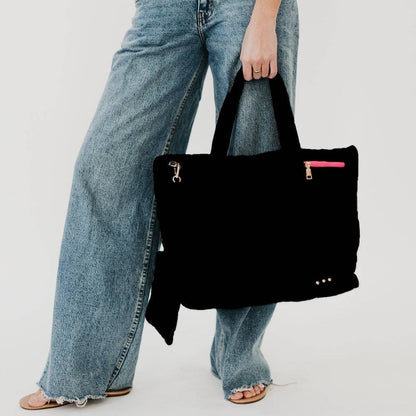 Presley Puffer Quilted Tote Bag With Pouch
