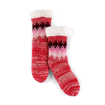 Red Slipper socks- Shiraleah