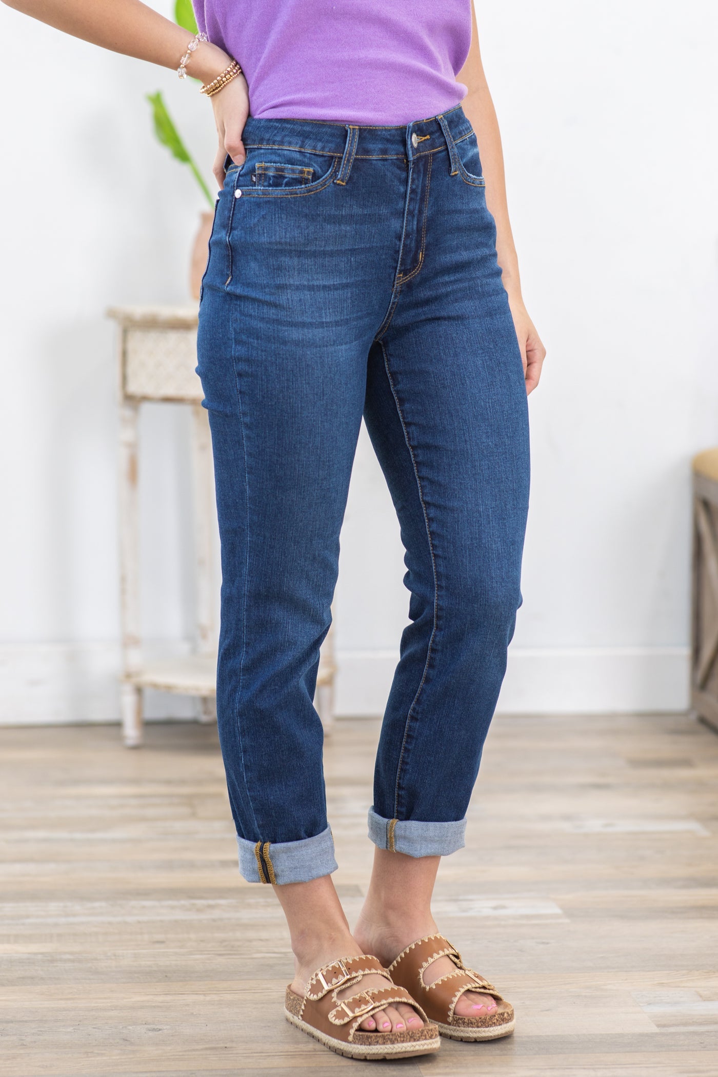 Judy Blue Beat Boyfriend Fit Jeans-How Cute is That? Boutique